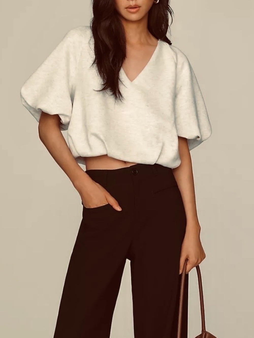 NWT Maeve 100% Cotton V-Neck
Bubble Sweatshirt